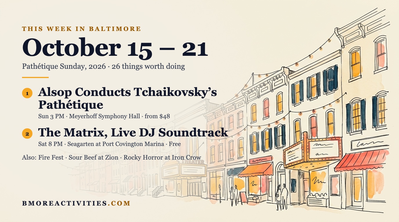 Top events for October 15 - October 21, 2026